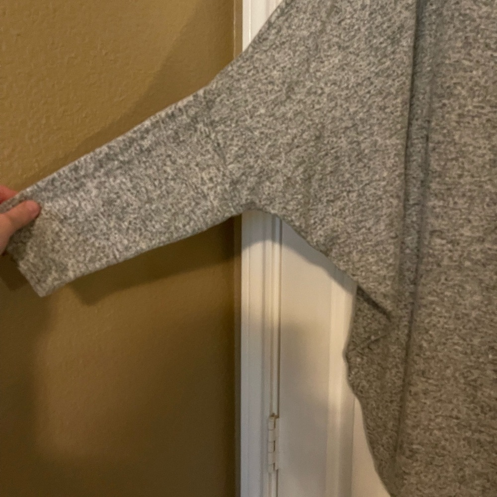 Maurices Gray Marled Long Sleeve Knit Top - Picture 2 of 5